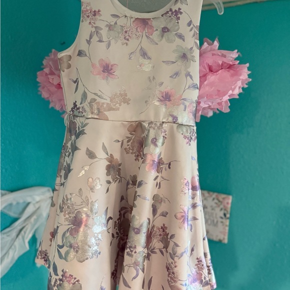 Knitworks Floral Kids Dress - Pink and Purple - Picture 1 of 2